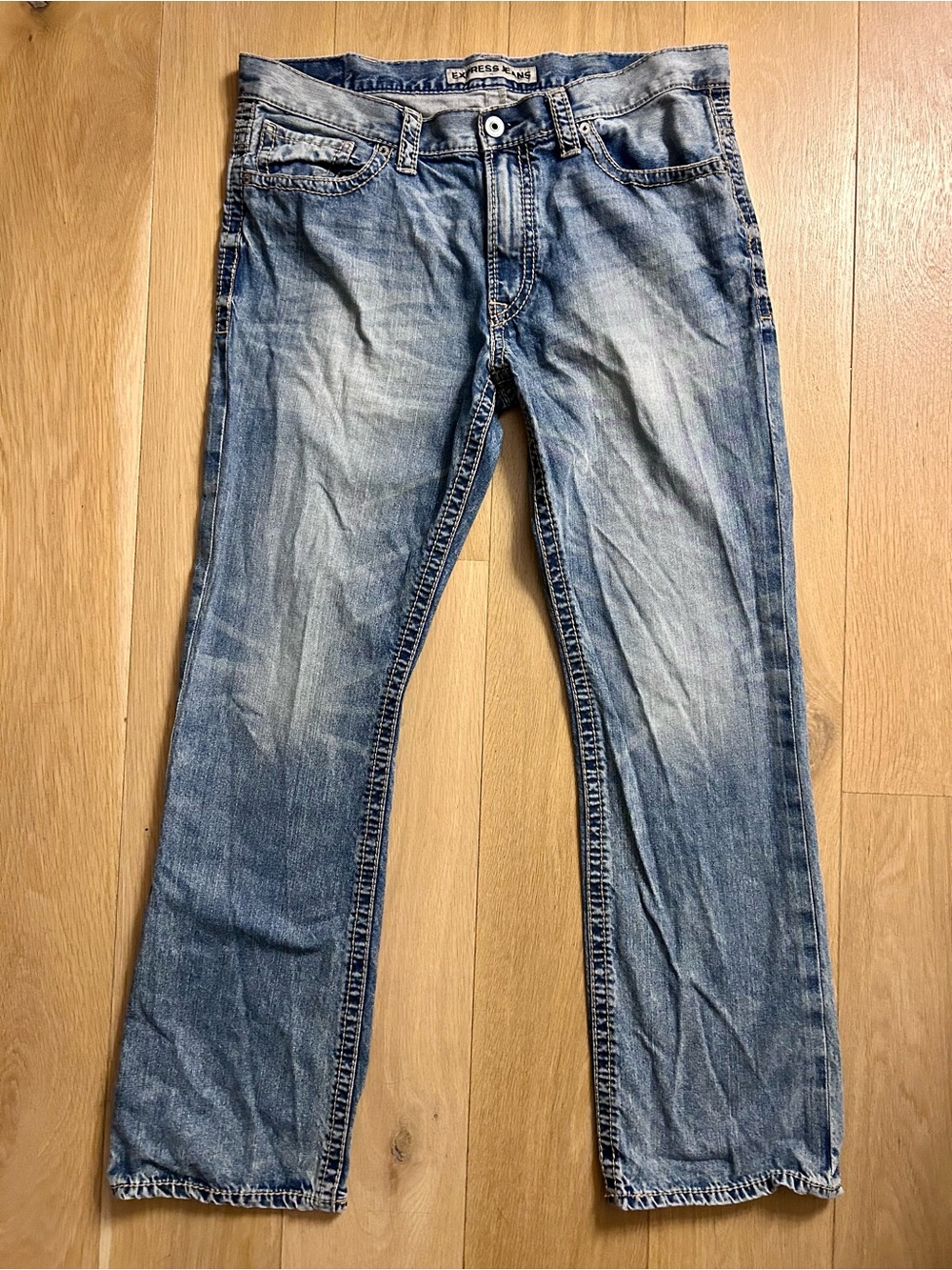 Kingston Light Blue Washed Straight Jeans
